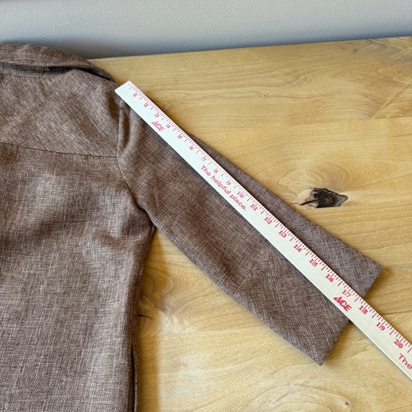 TUCKERNUCK AMELIA BASKET WEAVE SHIRT DRESS SWING SHAPE 3/4 SLEEVE POCKETS NEW XS - Picture 9 of 11